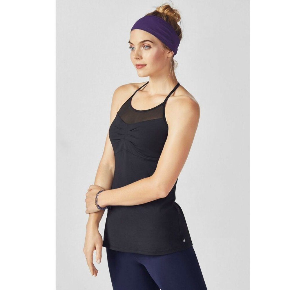 Fabletics Addison Performance Tank Small Black New NWT